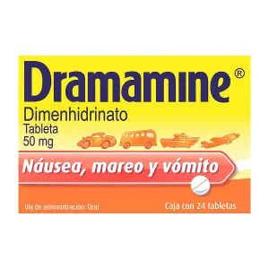 Dramamine Dimenhidrinato Caja 24 Tabletas