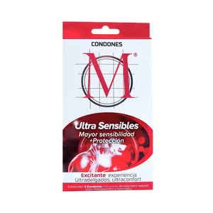 M Force Condones Ultra Sensibles 3 Pzas