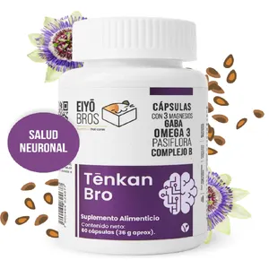 Tenkan Neurobienestar – GABA, Magnesio, Pasiflora, Complejo B y Omega 3